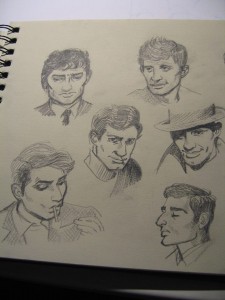Inspired by Charles Denner, Jean-Paul Belmondo, and in the bottom left corner: Jean-Pierre Léaud